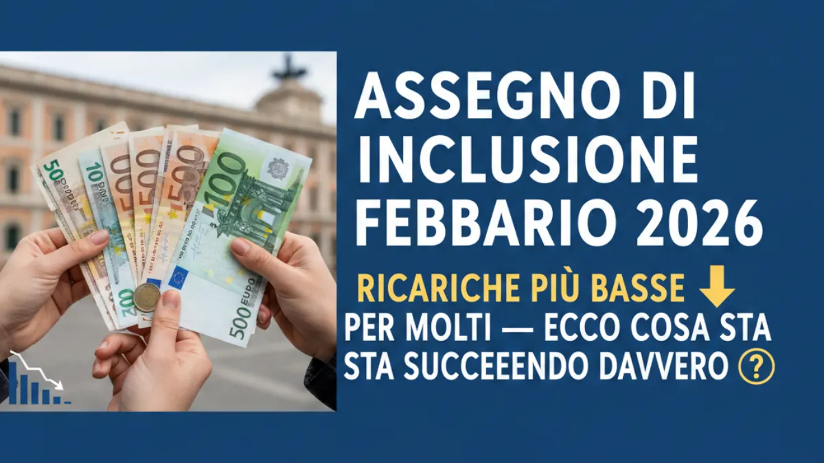 Assegno di Inclusione Febbraio 2026: Ricariche più basse per molti — ecco cosa sta succedendo davvero