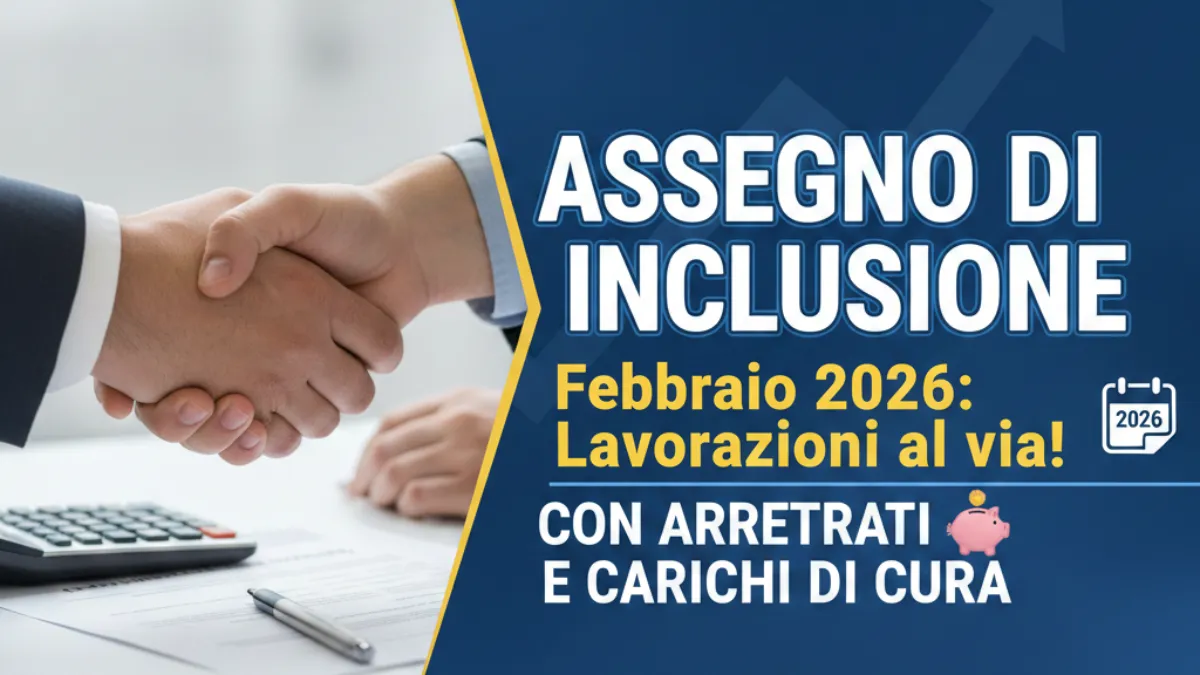 Assegno di Inclusione: Partite le lavorazioni di Febbraio 2026 con Arretrati e carichi di cura